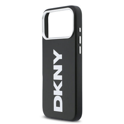 iPhone 17 Pro Max Kılıf DKNY Orjinal Lisanslı M-safe Şarj Özellikli PU Büyük Dikey Logolu Kapak