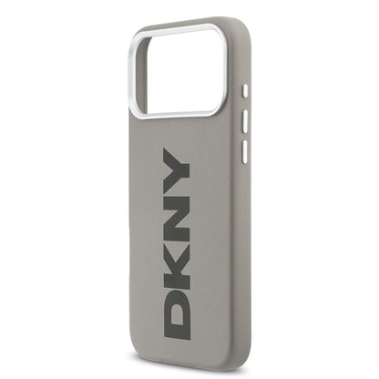 iPhone 17 Pro Max Kılıf DKNY Orjinal Lisanslı M-safe Şarj Özellikli PU Büyük Dikey Logolu Kapak