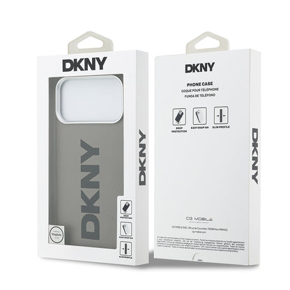 iPhone 17 Pro Max Kılıf DKNY Orjinal Lisanslı M-safe Şarj Özellikli PU Büyük Dikey Logolu Kapak