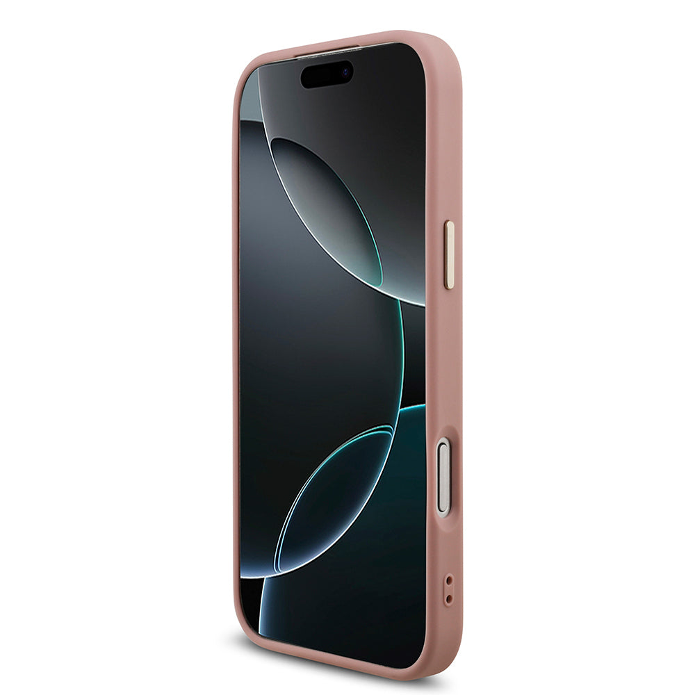 iPhone 17 Pro Max Kılıf Guess Orjinal Lisanslı 4G Büyük Metal Kamera Çerçeveli ve Logolu Glitter Kapak