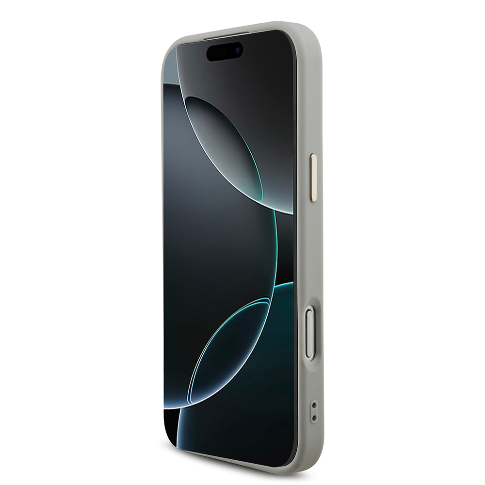 iPhone 17 Pro Max Kılıf Guess Orjinal Lisanslı 4G Büyük Metal Kamera Çerçeveli ve Logolu Glitter Kapak