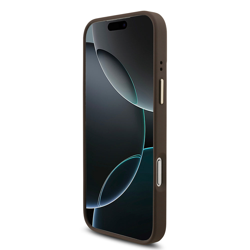 iPhone 17 Pro Max Kılıf Guess Orjinal Lisanslı 4G Büyük Metal Logolu Kalın Askılı Kapak