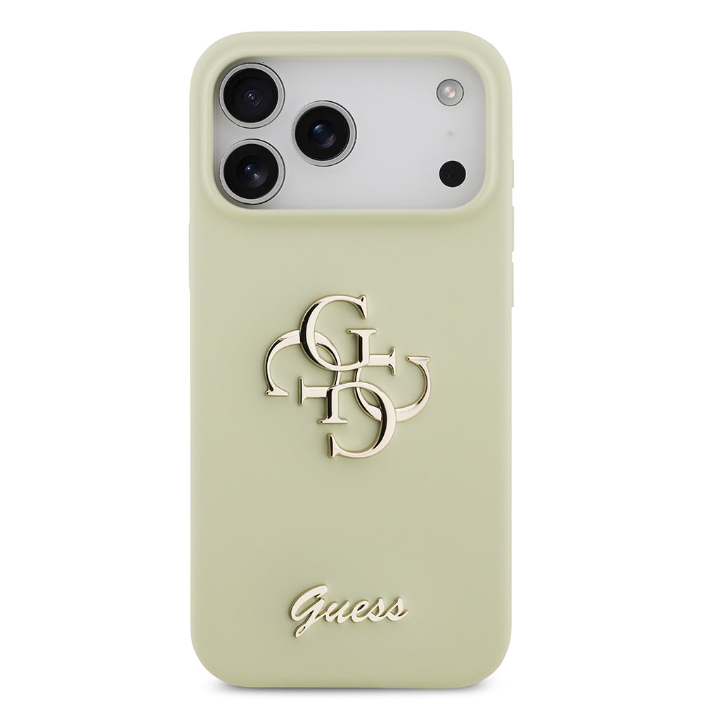 iPhone 17 Pro Max Kılıf Guess Orjinal Lisanslı Grained Yazı Logolu Kapak