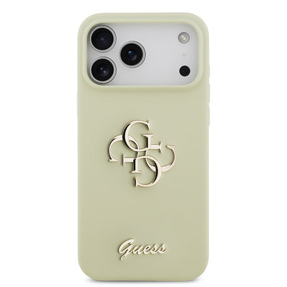 iPhone 17 Pro Max Kılıf Guess Orjinal Lisanslı Grained Yazı Logolu Kapak