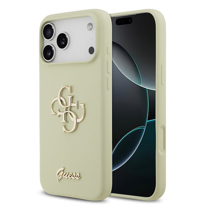 iPhone 17 Pro Max Kılıf Guess Orjinal Lisanslı Grained Yazı Logolu Kapak