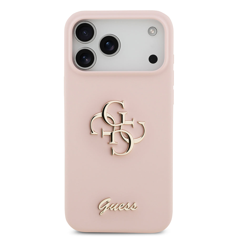 iPhone 17 Pro Max Kılıf Guess Orjinal Lisanslı Grained Yazı Logolu Kapak
