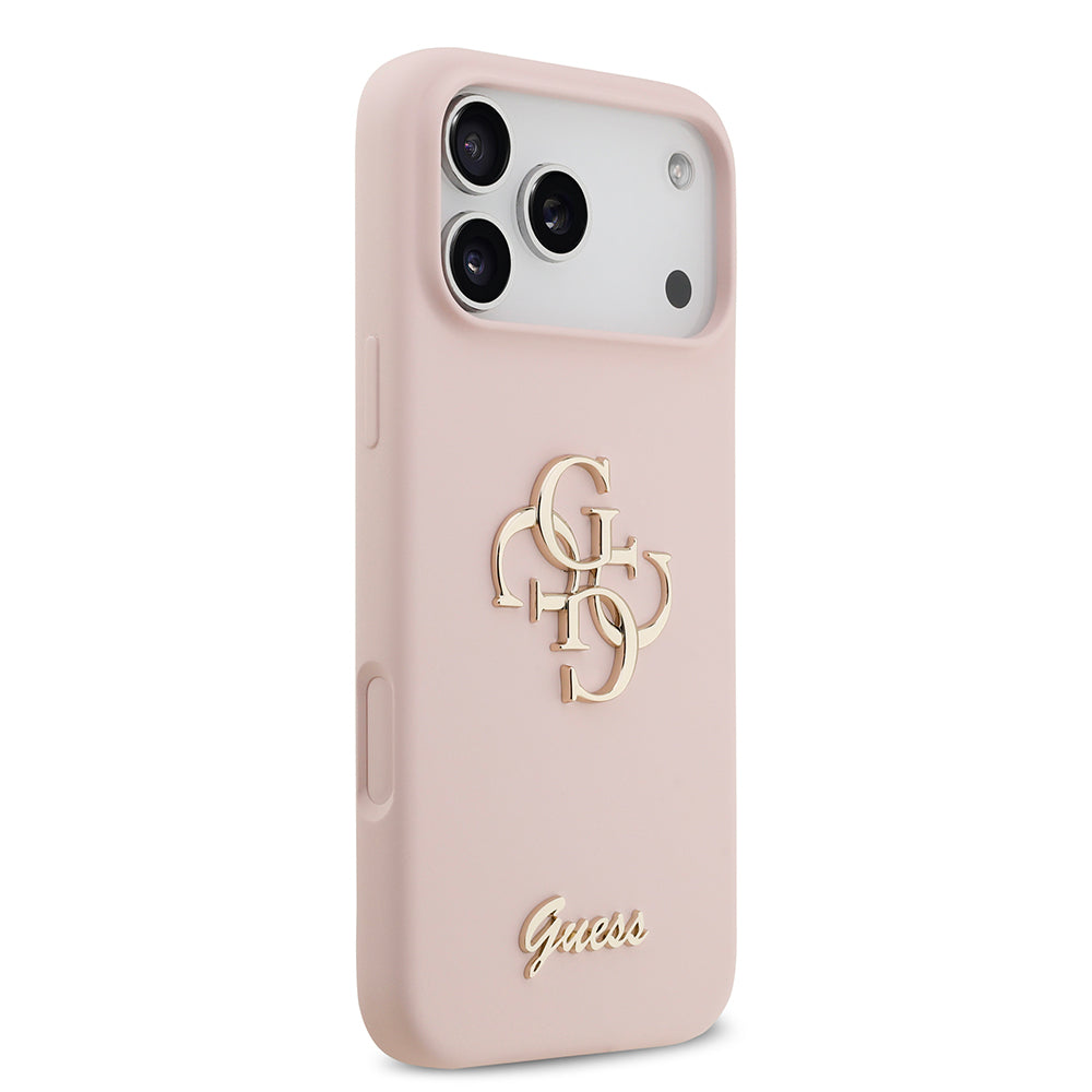 iPhone 17 Pro Max Kılıf Guess Orjinal Lisanslı Grained Yazı Logolu Kapak