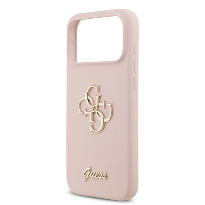 iPhone 17 Pro Max Kılıf Guess Orjinal Lisanslı Grained Yazı Logolu Kapak