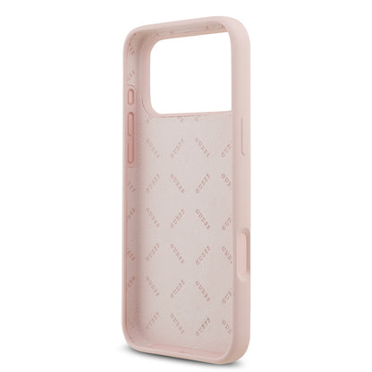 iPhone 17 Pro Max Kılıf Guess Orjinal Lisanslı Grained Yazı Logolu Kapak