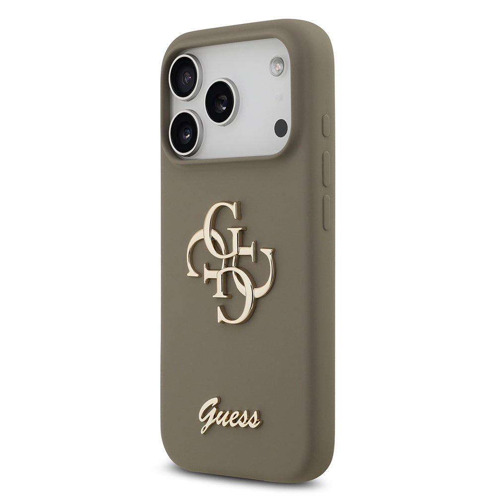 iPhone 17 Pro Max Kılıf Guess Orjinal Lisanslı Grained Yazı Logolu Kapak