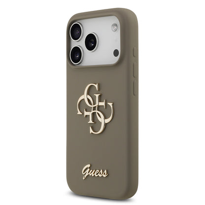 iPhone 17 Pro Max Kılıf Guess Orjinal Lisanslı Grained Yazı Logolu Kapak