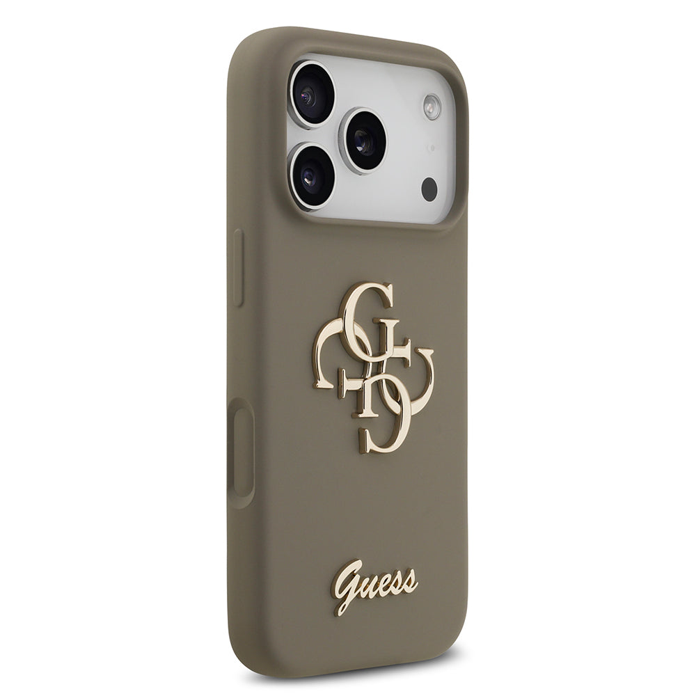 iPhone 17 Pro Max Kılıf Guess Orjinal Lisanslı Grained Yazı Logolu Kapak