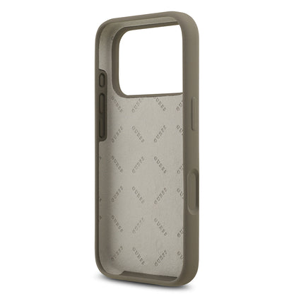 iPhone 17 Pro Max Kılıf Guess Orjinal Lisanslı Grained Yazı Logolu Kapak