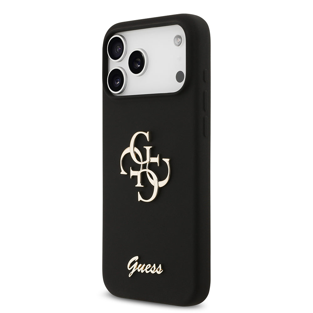 iPhone 17 Pro Max Kılıf Guess Orjinal Lisanslı Grained Yazı Logolu Kapak