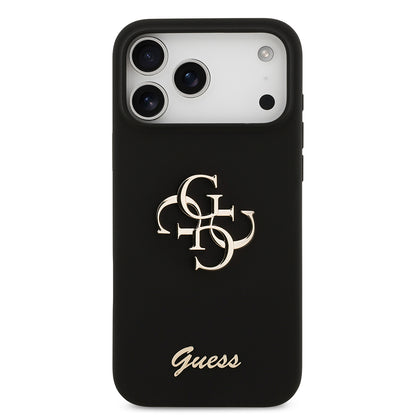 iPhone 17 Pro Max Kılıf Guess Orjinal Lisanslı Grained Yazı Logolu Kapak