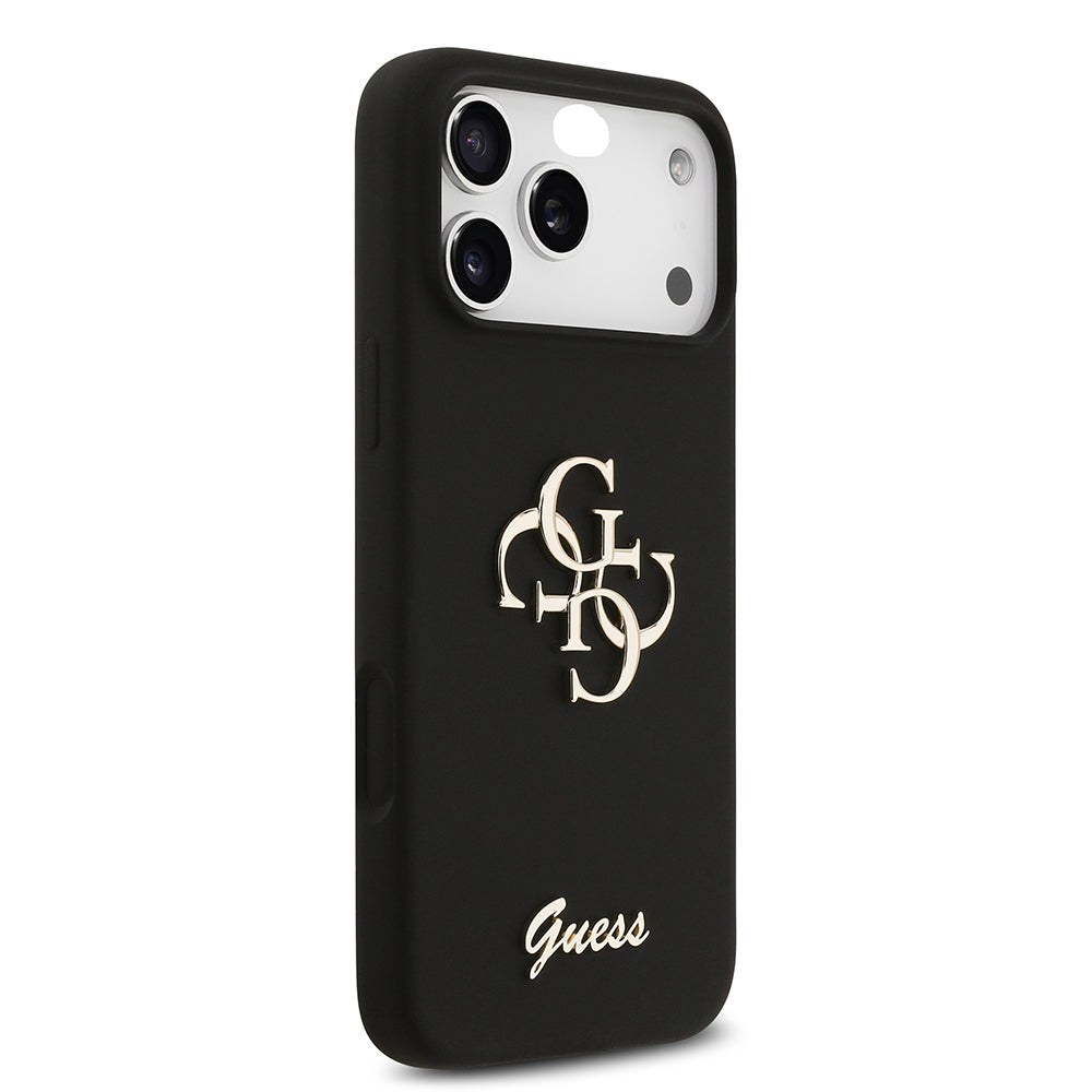 iPhone 17 Pro Max Kılıf Guess Orjinal Lisanslı Grained Yazı Logolu Kapak