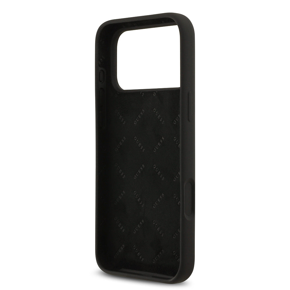iPhone 17 Pro Max Kılıf Guess Orjinal Lisanslı Grained Yazı Logolu Kapak