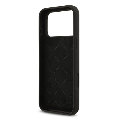 iPhone 17 Pro Max Kılıf Guess Orjinal Lisanslı Grained Yazı Logolu Kapak