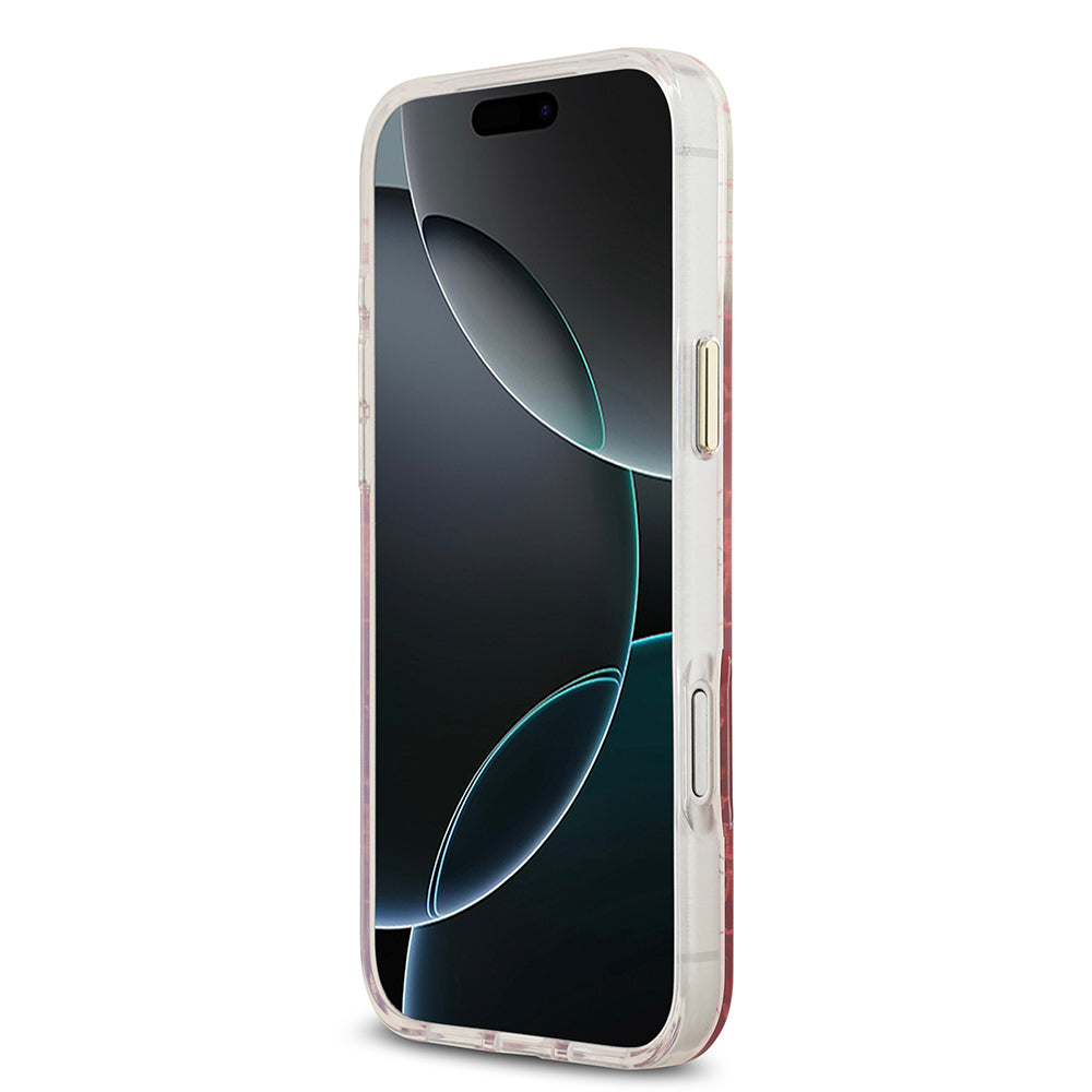 iPhone 17 Pro Max Kılıf Guess Orjinal Lisanslı M-safe Şarj Özellikli 4G Desenli Simli Silikon Kapak