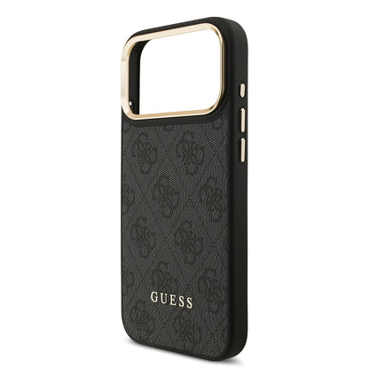 iPhone 17 Pro Max Kılıf Guess Orjinal Lisanslı M-safe Şarj Özellikli Askılı ve 4G Logo Kartlıklı Kapak