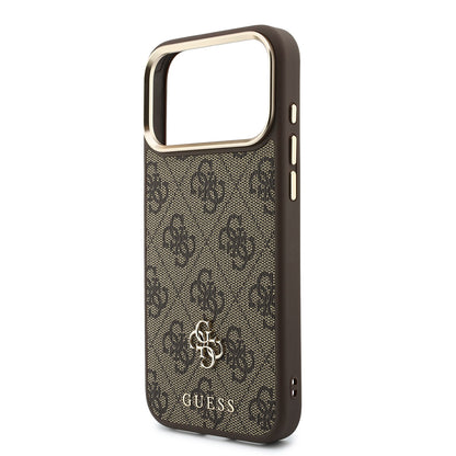 Apple iPhone 17 Pro Max Kılıf Guess Orjinal Lisanslı M-safe Şarj Özellikli Askılı ve 4G Metal Logolu Kartlıklı Kapak