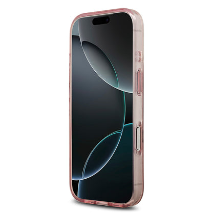 iPhone 17 Pro Max Kılıf Guess Orjinal Lisanslı M-safe Şarj Özellikli IML Peony ve 4G Desenli Klasik Logolu Kapak