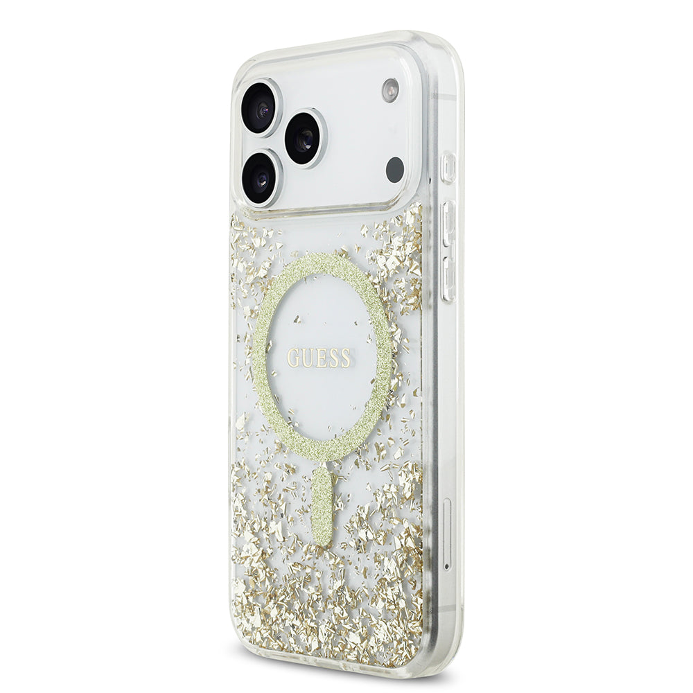 iPhone 17 Pro Max Kılıf Guess Orjinal Lisanslı M-safe Şarj Özellikli Transparan Resin Bottom Kapak