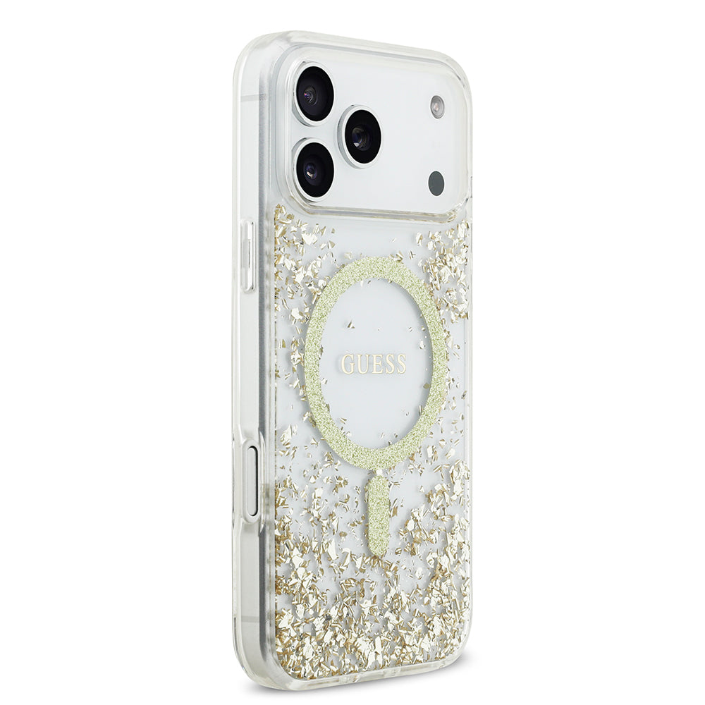 iPhone 17 Pro Max Kılıf Guess Orjinal Lisanslı M-safe Şarj Özellikli Transparan Resin Bottom Kapak