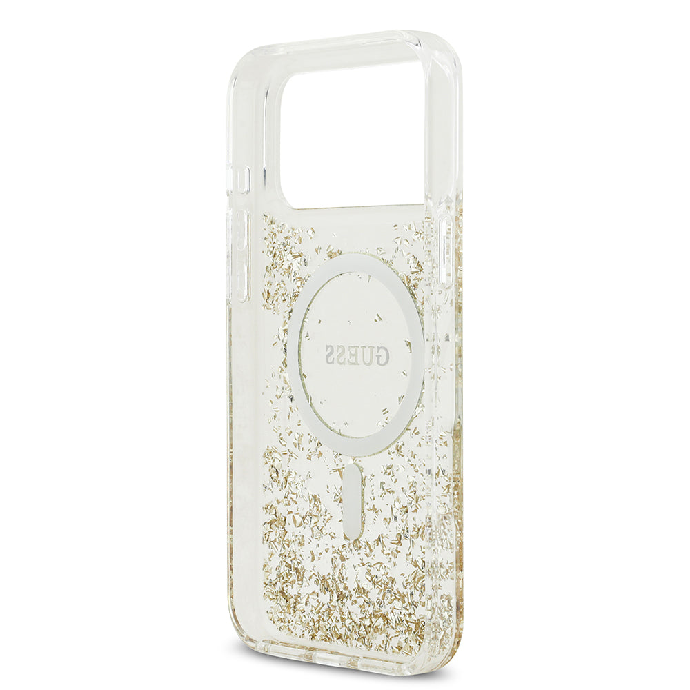 iPhone 17 Pro Max Kılıf Guess Orjinal Lisanslı M-safe Şarj Özellikli Transparan Resin Bottom Kapak