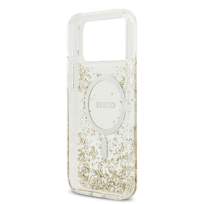 iPhone 17 Pro Max Kılıf Guess Orjinal Lisanslı M-safe Şarj Özellikli Transparan Resin Bottom Kapak