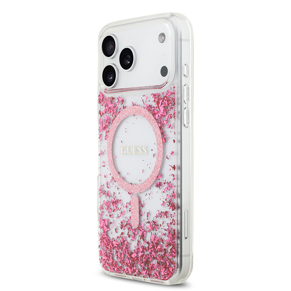 iPhone 17 Pro Max Kılıf Guess Orjinal Lisanslı M-safe Şarj Özellikli Transparan Resin Bottom Kapak