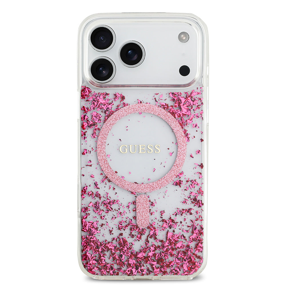 iPhone 17 Pro Max Kılıf Guess Orjinal Lisanslı M-safe Şarj Özellikli Transparan Resin Bottom Kapak