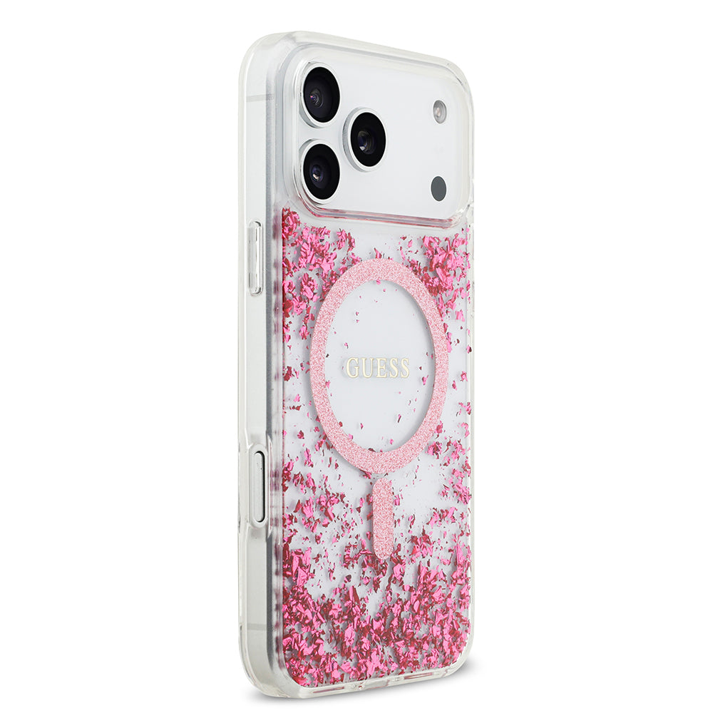 iPhone 17 Pro Max Kılıf Guess Orjinal Lisanslı M-safe Şarj Özellikli Transparan Resin Bottom Kapak