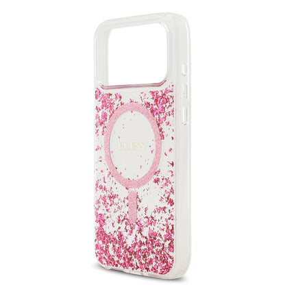 iPhone 17 Pro Max Kılıf Guess Orjinal Lisanslı M-safe Şarj Özellikli Transparan Resin Bottom Kapak
