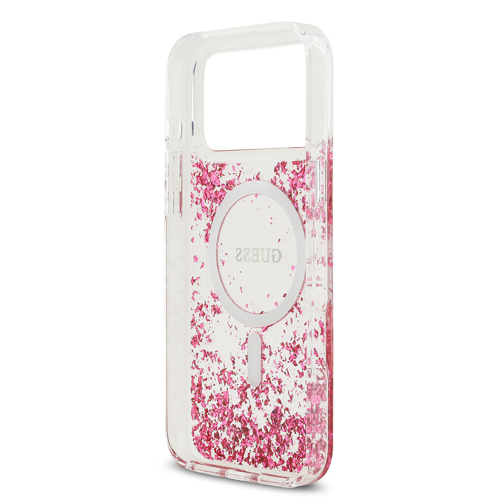 iPhone 17 Pro Max Kılıf Guess Orjinal Lisanslı M-safe Şarj Özellikli Transparan Resin Bottom Kapak