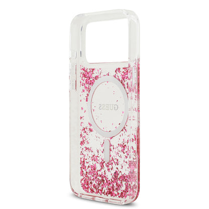 iPhone 17 Pro Max Kılıf Guess Orjinal Lisanslı M-safe Şarj Özellikli Transparan Resin Bottom Kapak