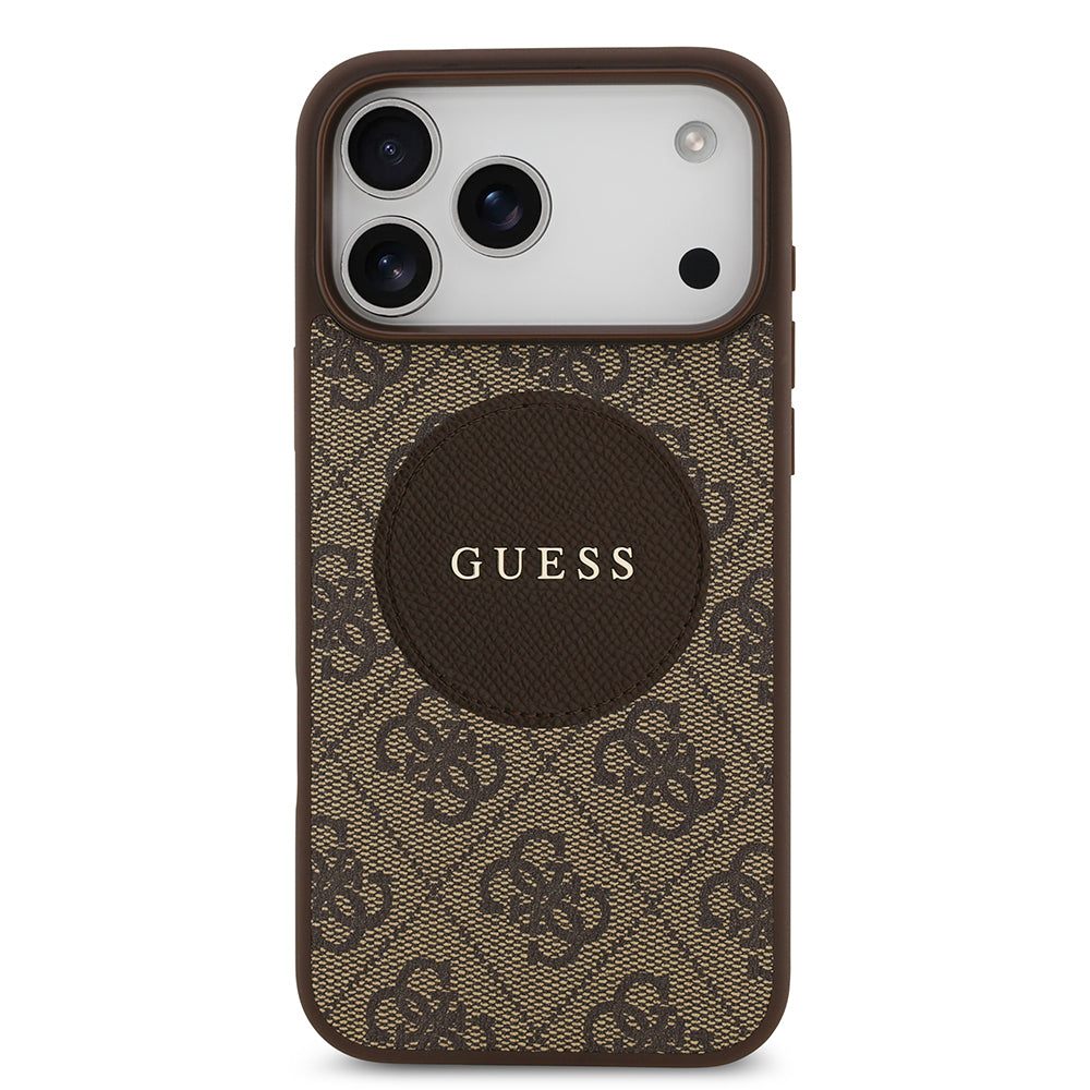iPhone 17 Pro Max Kılıf Guess Orjinal Lisanslı M-safe Şarj Özellikli Yazı Logolu Circle Classic Kapak