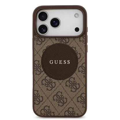 iPhone 17 Pro Max Kılıf Guess Orjinal Lisanslı M-safe Şarj Özellikli Yazı Logolu Circle Classic Kapak