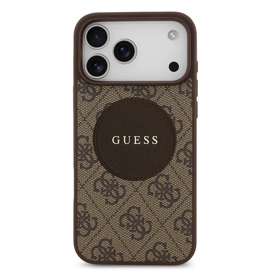 iPhone 17 Pro Max Kılıf Guess Orjinal Lisanslı M-safe Şarj Özellikli Yazı Logolu Circle Classic Kapak