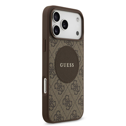 iPhone 17 Pro Max Kılıf Guess Orjinal Lisanslı M-safe Şarj Özellikli Yazı Logolu Circle Classic Kapak