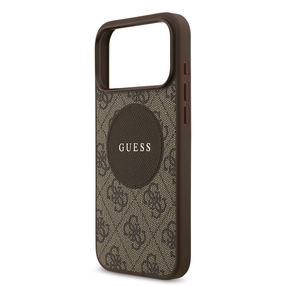 iPhone 17 Pro Max Kılıf Guess Orjinal Lisanslı M-safe Şarj Özellikli Yazı Logolu Circle Classic Kapak