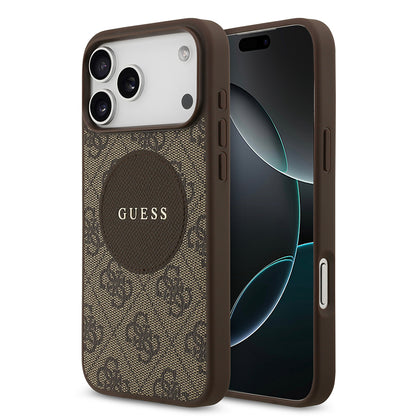 iPhone 17 Pro Max Kılıf Guess Orjinal Lisanslı M-safe Şarj Özellikli Yazı Logolu Circle Classic Kapak