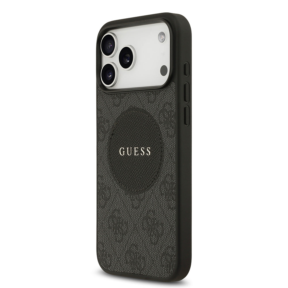 iPhone 17 Pro Max Kılıf Guess Orjinal Lisanslı M-safe Şarj Özellikli Yazı Logolu Circle Classic Kapak