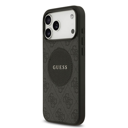 iPhone 17 Pro Max Kılıf Guess Orjinal Lisanslı M-safe Şarj Özellikli Yazı Logolu Circle Classic Kapak