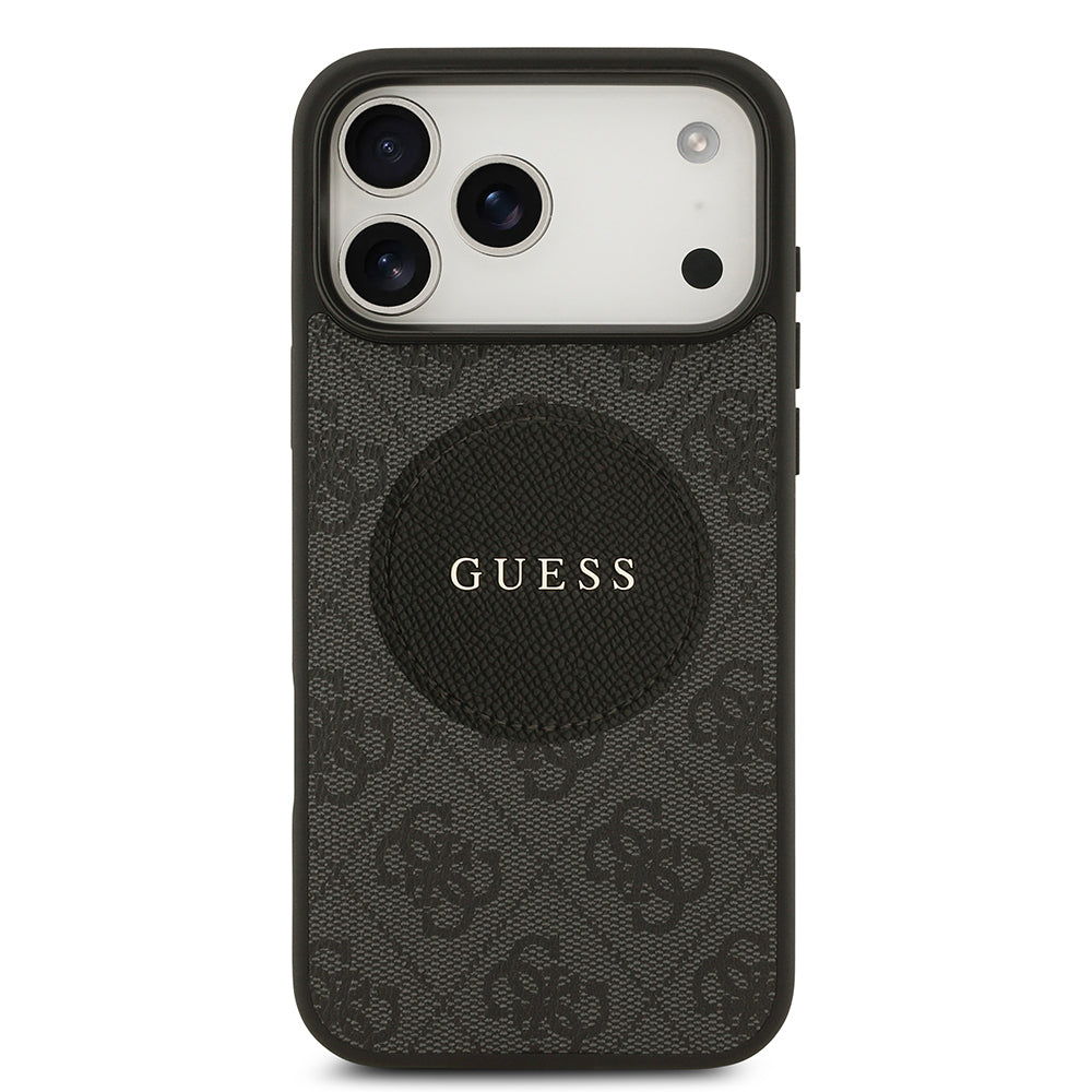 iPhone 17 Pro Max Kılıf Guess Orjinal Lisanslı M-safe Şarj Özellikli Yazı Logolu Circle Classic Kapak