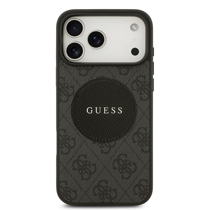 iPhone 17 Pro Max Kılıf Guess Orjinal Lisanslı M-safe Şarj Özellikli Yazı Logolu Circle Classic Kapak