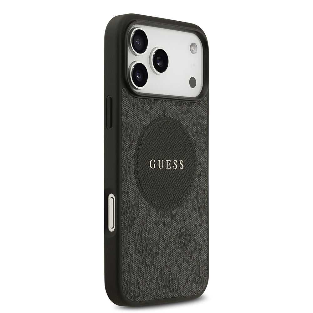 iPhone 17 Pro Max Kılıf Guess Orjinal Lisanslı M-safe Şarj Özellikli Yazı Logolu Circle Classic Kapak