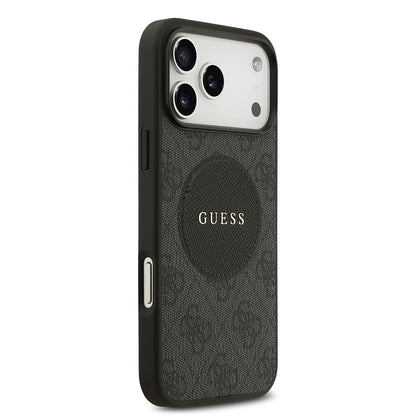 iPhone 17 Pro Max Kılıf Guess Orjinal Lisanslı M-safe Şarj Özellikli Yazı Logolu Circle Classic Kapak