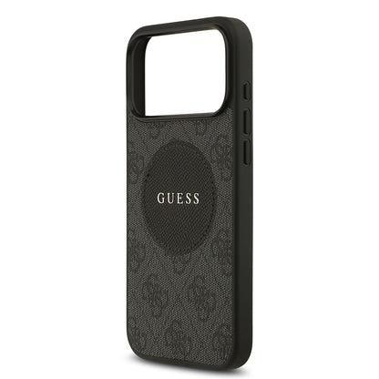 iPhone 17 Pro Max Kılıf Guess Orjinal Lisanslı M-safe Şarj Özellikli Yazı Logolu Circle Classic Kapak