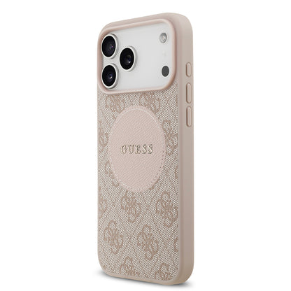 iPhone 17 Pro Max Kılıf Guess Orjinal Lisanslı M-safe Şarj Özellikli Yazı Logolu Circle Classic Kapak